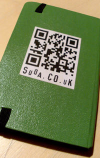 QR Code on the back of my notebook