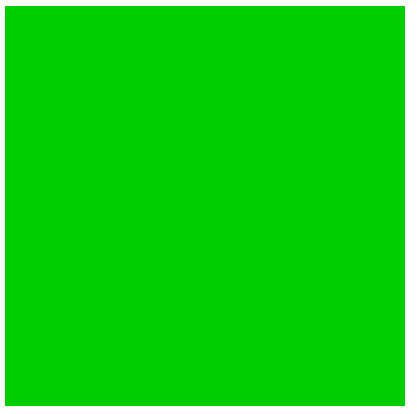A WebGL-rendered green rectangle