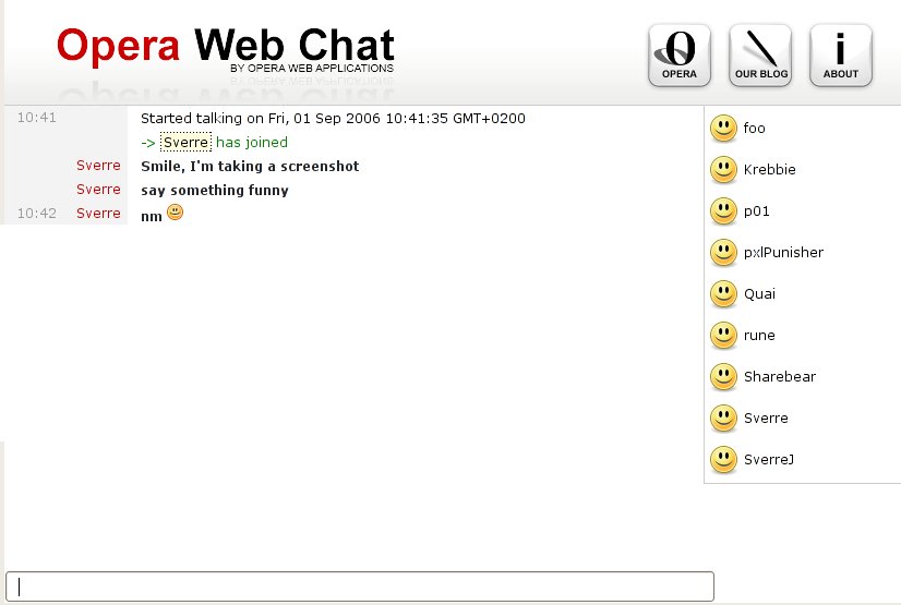 Opera Web Chat Screenshot