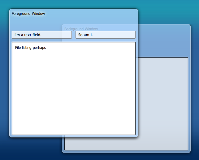 A screenshot of a CSS3 Windows desktop-style UI example