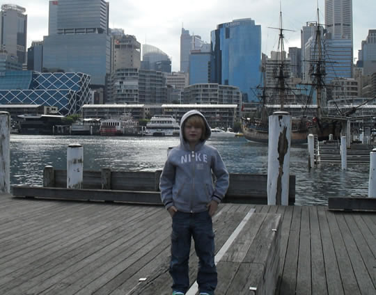 Gabriel in Sydney Harbour