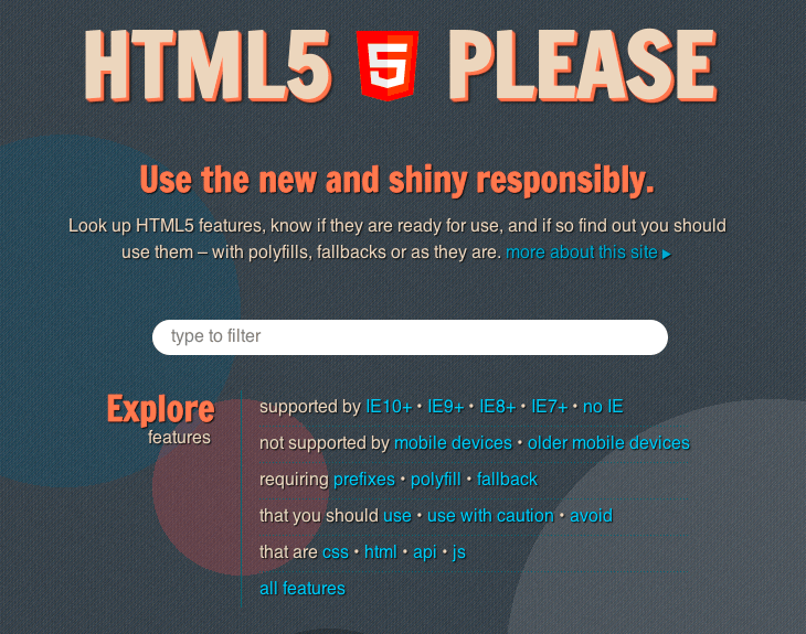 HTML5 Please