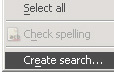 Screenshot: Create search